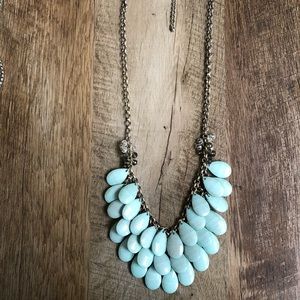 Layered teardrop necklace in mint